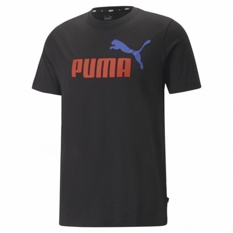 T-Shirt à manches courtes homme Puma Essentials + 2 Col Logo Noir