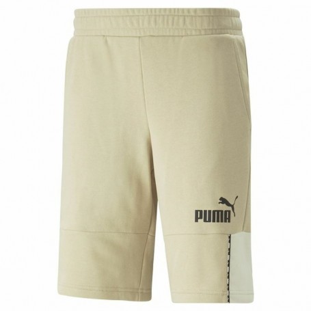 Short de Sport Puma Essentials Block Tape Gris Blanc