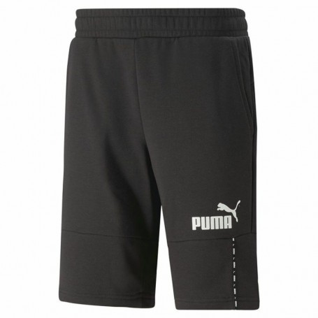 Short de Sport Puma Essentials Block Tape Noir