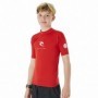 T-Shirt à manches courtes enfant Rip Curl Corps L/S Rash Vest Rouge Lycra Surf