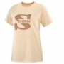 T-Shirt à manches courtes homme Salomon Big Logo Nude Beige Marron