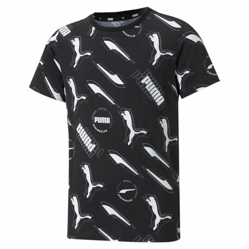 Image secondaire de T shirt à manches courtes Enfant Puma AOP Noir