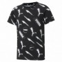 T shirt à manches courtes Enfant Puma AOP Noir