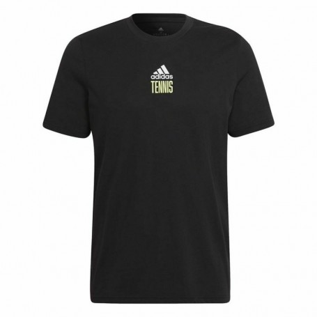 T-Shirt à manches courtes homme Adidas Aeroready Paris Graphic Tennis Noir