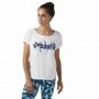 T-Shirt à manches courtes femme Reebok Floral Easy Crossfit Blanc