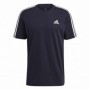 T-Shirt à manches courtes homme Essentials 3 bandas Adidas Legend Ink Bleu Bleu foncé