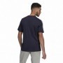 T-Shirt à manches courtes homme Essentials 3 bandas Adidas Legend Ink Bleu Bleu foncé