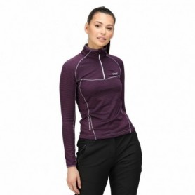 Tee-Shirt Manches Longues Femme Regatta Yonder Half-Zip Pourpre