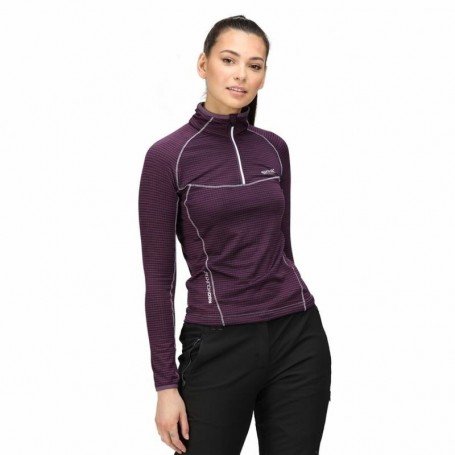 Tee-Shirt Manches Longues Femme Regatta Yonder Half-Zip Pourpre