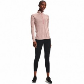 T-Shirt à manches courtes femme Under Armour Tech 1/2 Zip Rose