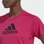 T-Shirt à manches courtes femme Adidas Designed 2 Move Logo Fuchsia