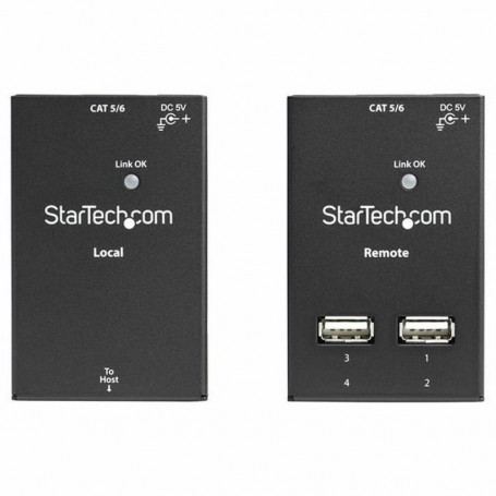 Startech.com Prolongateur USB 2.0 4 Ports - Extendeur USB sur Cat5/Cat6 Jusqu'à 40m - Prolongateur Compact USB 2.0 sur Ethernet