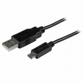 Startech.com Câble de charge /synchronisation mobile USB A vers Micro B slim de 2 m pour smartphone et tablette - M/M - Noir