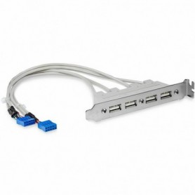 Startech.com Equerre USB 4 ports - Adaptateur de Slot 4 ports USB 2.0 A Femelle