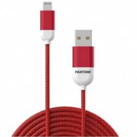 Câble USB vers Lightning Pantone 1,5 m Rouge