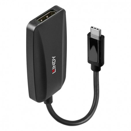 Lindy 43337 câble vidéo et adaptateur 0,13 m USB Type-C DisplayPort Noir