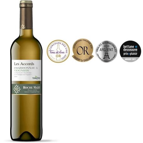 Les Accords de Roche Mazet Chardonnay & Viognier 2022 Pays d'Oc 25,99 €