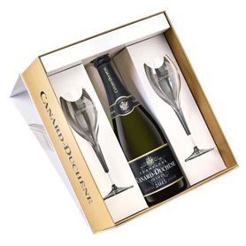 Coffret Champagne Canard-Duchene Brut 2015 + 2 flûtes 75,99 €