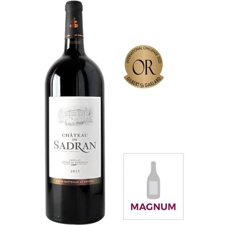 Magnum Château de Sadran 2015 Cadillac Côtes de Bordeaux 29,99 €