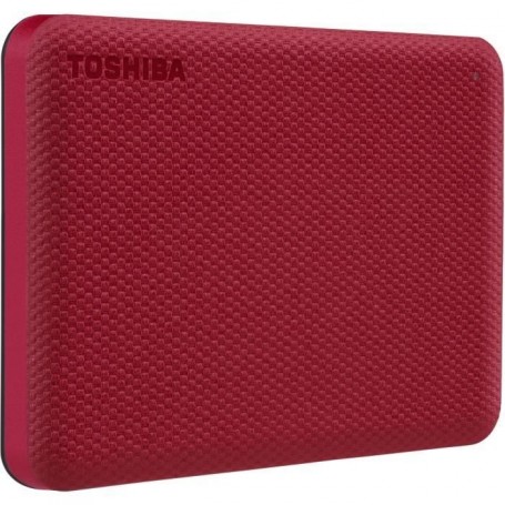 Disque dur externe - TOSHIBA - Canvio Advance - 4 To - Rouge