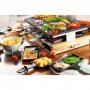 DOMO DO9246G - Appareil a raclette-grill Bamboo - 1200W - 3 niveaux -