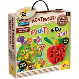 Fruit & Co 2 en 1 - jeu d'apprentissage en bois - basé sur la méthode