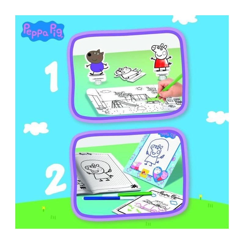 Coffret Créatif Peppa Pig - 30 Pièces Pour Dessin, Coloriage Et Peinture - Idée Cadeau Fille - 8