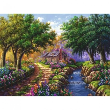 Ravensburger Puzzle 1500 p - Cottage au bord de la rivière
