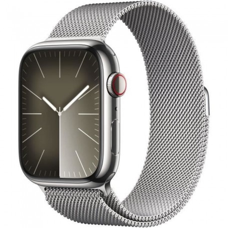 Apple Watch Series 9 GPS + Cellular 45mm Boîtier Acier Argent