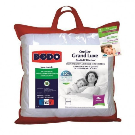 DODO Oreiller Grand luxe Quallofil Allerban 60x60 cm blanc 52,99 €