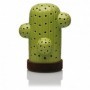 Lampe LED Cactus Céramique (12,2 x 16,7 x 14,6 cm) Vert foncé