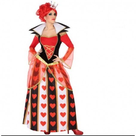 Déguisement pour Adultes Reine de Coeur Multicouleur Fantaisie