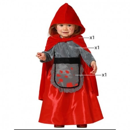 Déguisement enfant Chaperon Rouge Sanglant 6-12 Mois