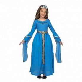 Déguisement pour Enfants Bleu Princesse Médiévale 5-6 Ans