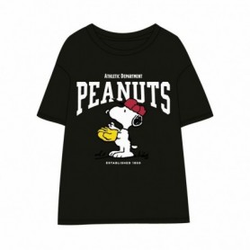 T-shirt à manches courtes femme Snoopy Noir S