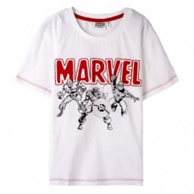 T shirt à manches courtes Enfant Marvel Blanc 14 ans
