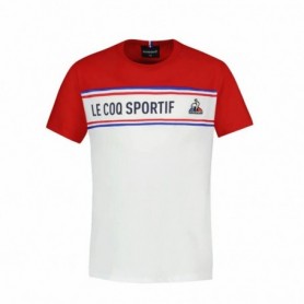 T-shirt à manches courtes enfant Le coq sportif  N°2 Tricolore Blanc 6 ans