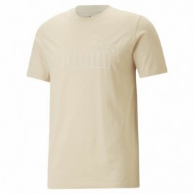 T shirt à manches courtes Puma Essentials Elevated Beige Unisexe M