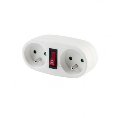 CHACON Prise biplite 2x16A avec interrupteur blanc 12,99 €