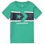 T shirt à manches courtes Enfant Converse Stripe Star Chevron  Vert 8-10 ans