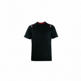 T shirt à manches courtes Sparco Tech Stretch Trenton Noir 2XL