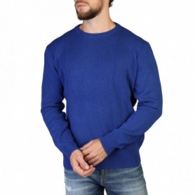 100% Cashmere C-NECK-M Bleu Taille S Homme