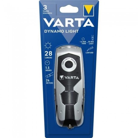 Varta Dynamo Light LED Noir, Gris Lampe torche