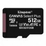 Kingston Technology Carte micSDXC Canvas Select Plus 100R A1 C10 de 512 Go + ADP