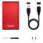 Boîtier pour disque dur TooQ TQE-2527 2,5" USB 3.0 Rouge