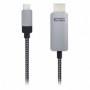 NanoCâble 10.15.5102 câble vidéo et adaptateur 1,8 m USB Type-C HDMI Aluminium, Noir