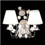 Suspension DKD Home Decor Blanc Polyester Métal 220 V 25W (38 x 22 x 3