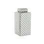 Vase DKD Home Decor 14,5 x 14,5 x 30 cm Porcelaine Doré Blanc