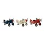 Véhicule DKD Home Decor Décoratif Bleu Blanc Rouge Avion Vintage 17,5 