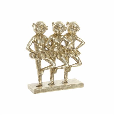 Figurine Décorative DKD Home Decor FZ-91957 Gris Doré Résine Rectangul